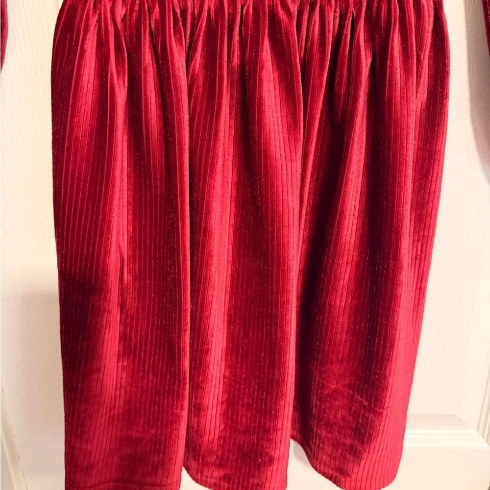Tahari Girls' Red velvet Dress